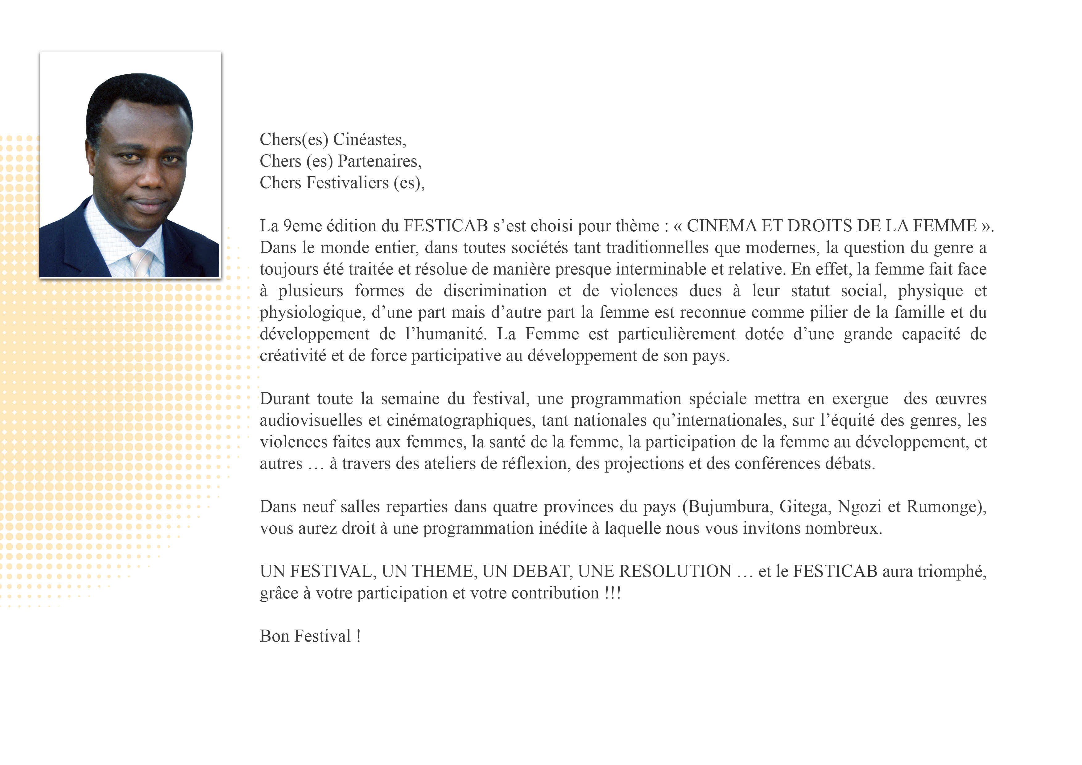 Mot du president